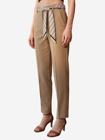 Regular Pantalon à plis My fashion en marron