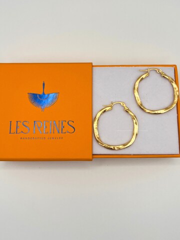Les Reines - Brincos 'Majestic Hoops' em ouro