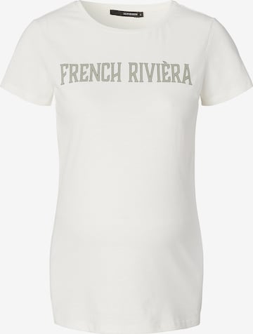 Supermom - Camisa 'French Rivera' em branco: frente