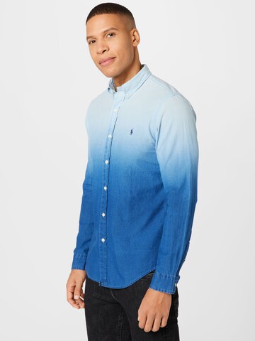 Polo Ralph Lauren Slim Fit Hemd in Blau: predná strana