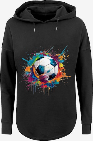 Sweat-shirt 'Bunte Fußball Grafik' F4NT4STIC en noir : devant