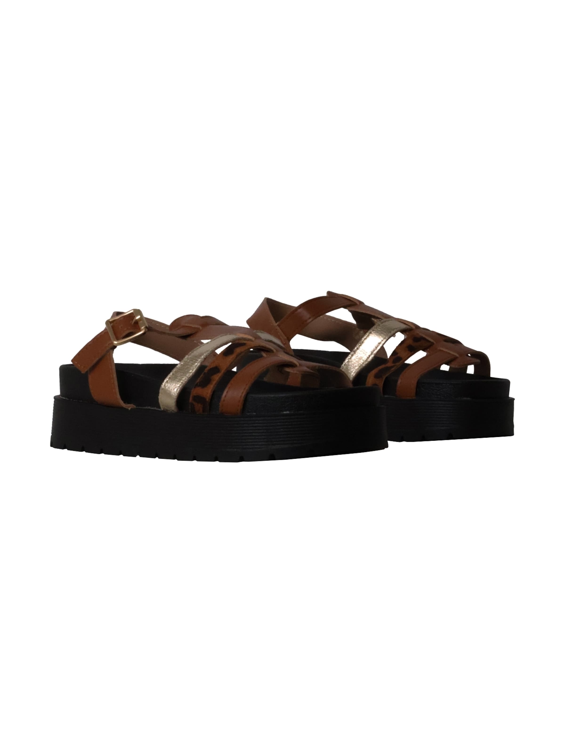 Sandales 'Flache Riemchensandalen von Joalice Paris' Super Mode en marron