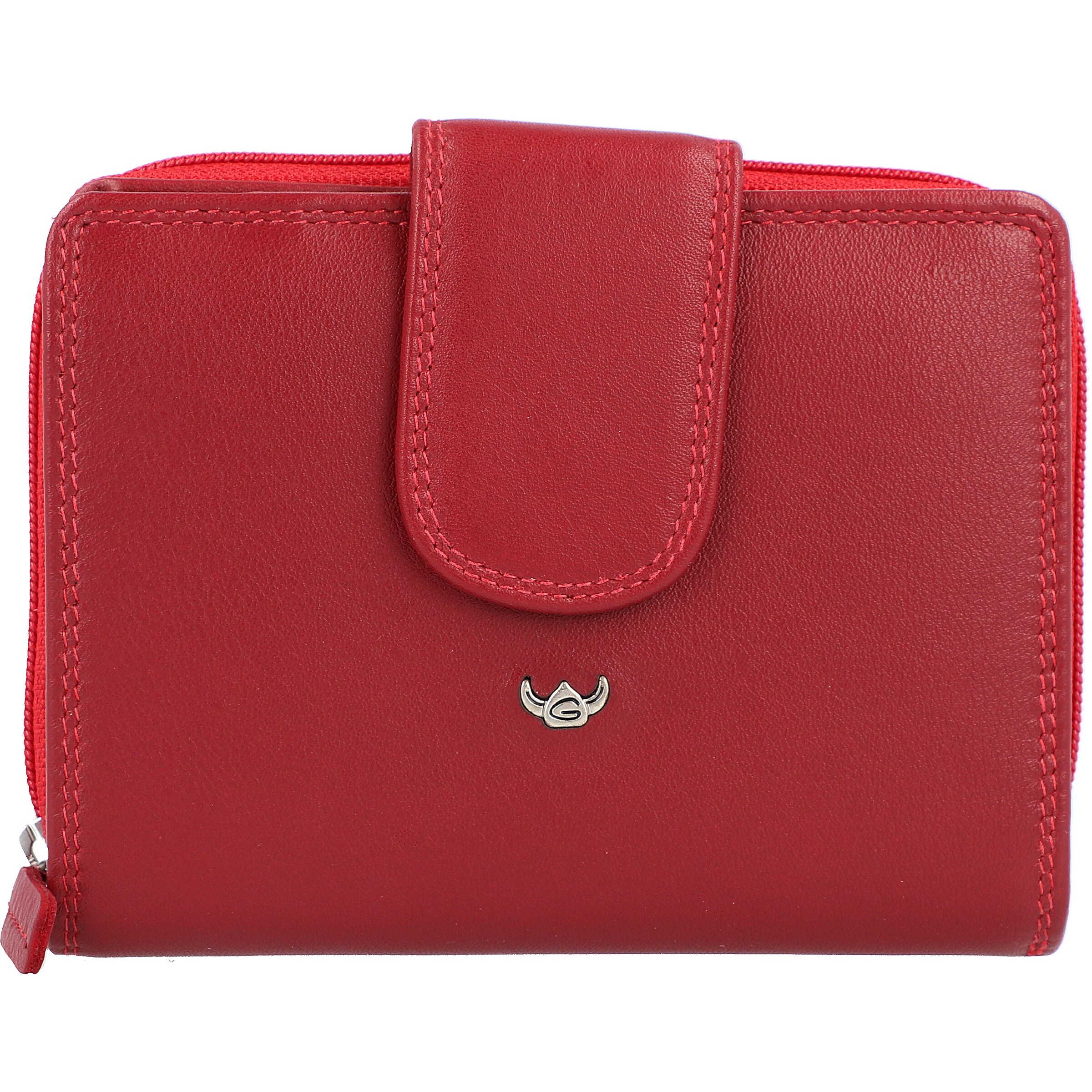 GOLDEN HEAD Wallet in Red: front
