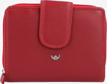 GOLDEN HEAD Wallet in Red: front