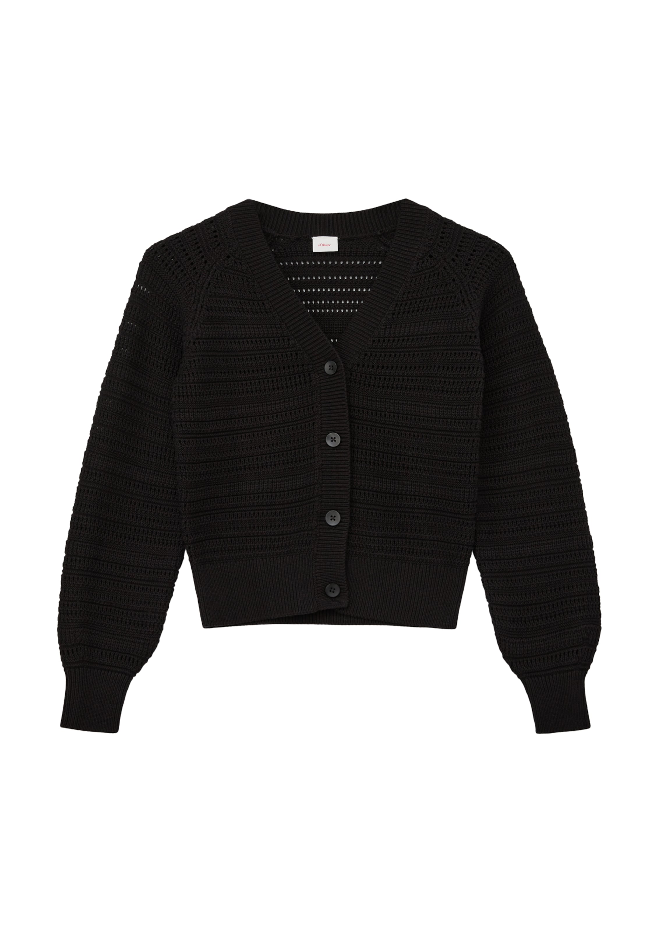 Cardigan s.Oliver en noir : devant