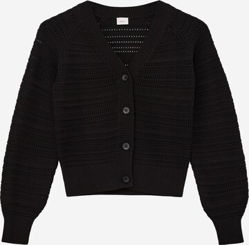 s.Oliver Knit Cardigan in Black: front