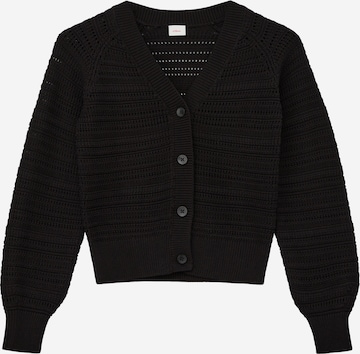 s.Oliver Knit Cardigan in Black: front