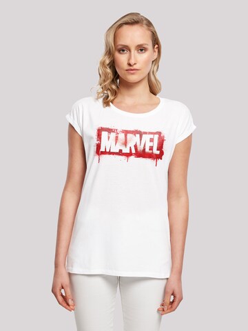 F4NT4STIC Shirt 'Marvel' in Wit: voorkant