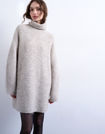 TOPSHOP Pletena obleka 'MILLA' | bež barva: sprednja stran