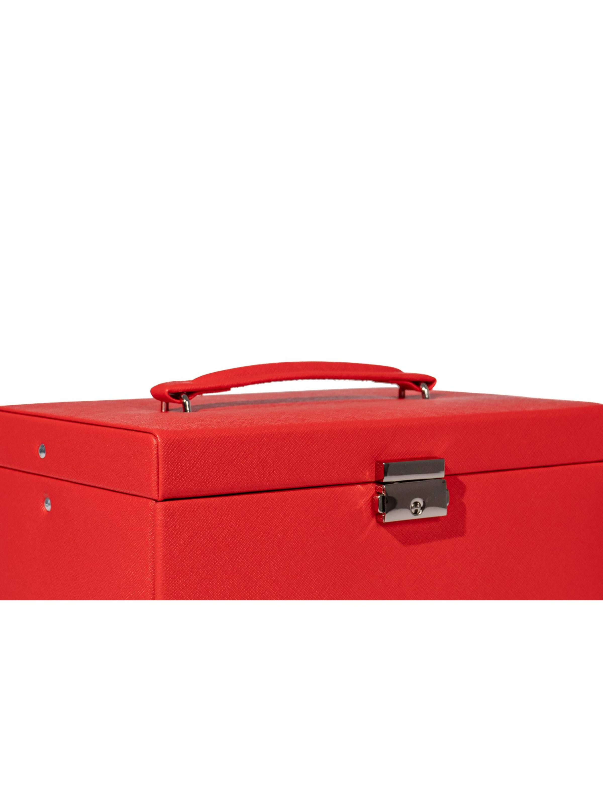 Boîte à bijoux 'JOLIE Schmuckkästchen - Kreuznarben Optik' Friedrich23 en rouge