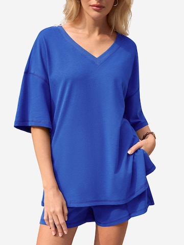 Imily Bela Set: T-Shirt und Shorts in Blau