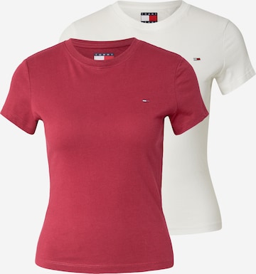 Tommy Jeans Tričko – červená: přední strana