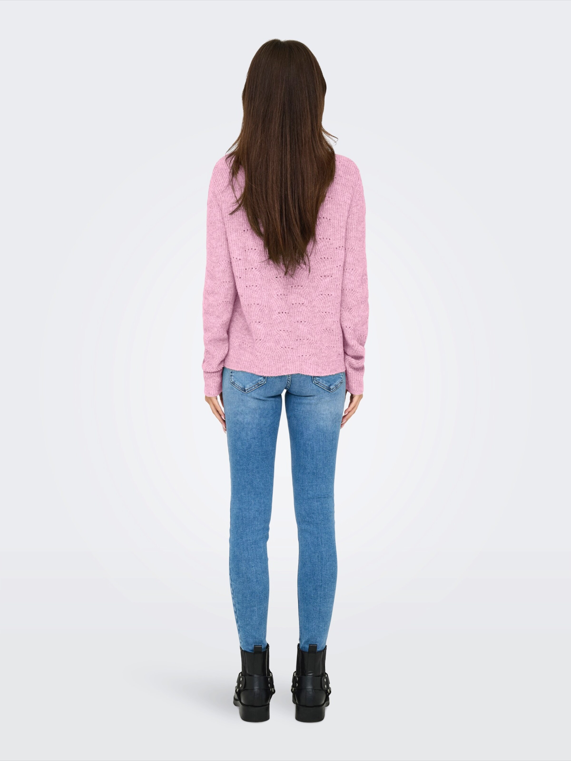 Pull En Maille ONLY ONLLOLLI Pour Femme - Col Rond, Manches Longues, Style Décontracté Quotidien - 9