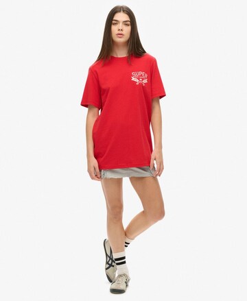 T-shirt oversize Superdry en rouge