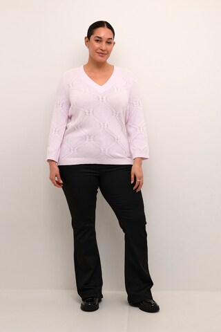 KAFFE CURVE Sweater 'Carlie' in Purple