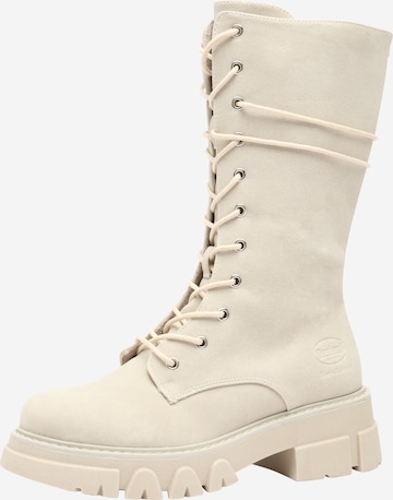 Dockers by Gerli Lace-Up Boots in Beige: front