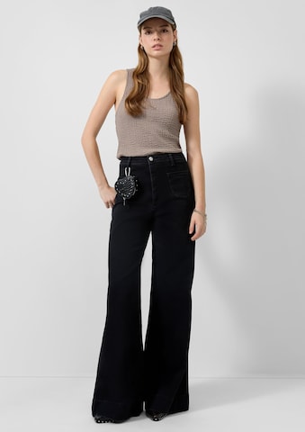QS Wide leg Jeans in Zwart