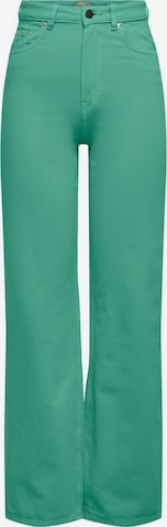 ONLY Wide leg Jeans in Green: front