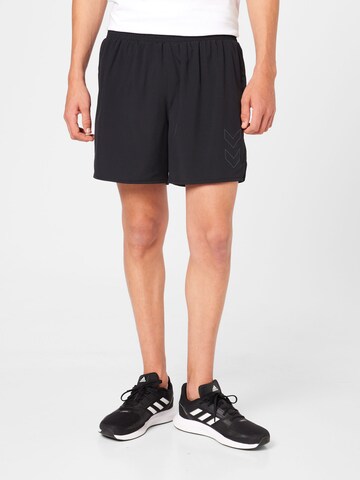 Hummel Regular Sports trousers in Black: front