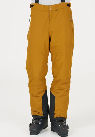 Whistler Regular Outdoor Pants 'Drizzle' in Yellow: front