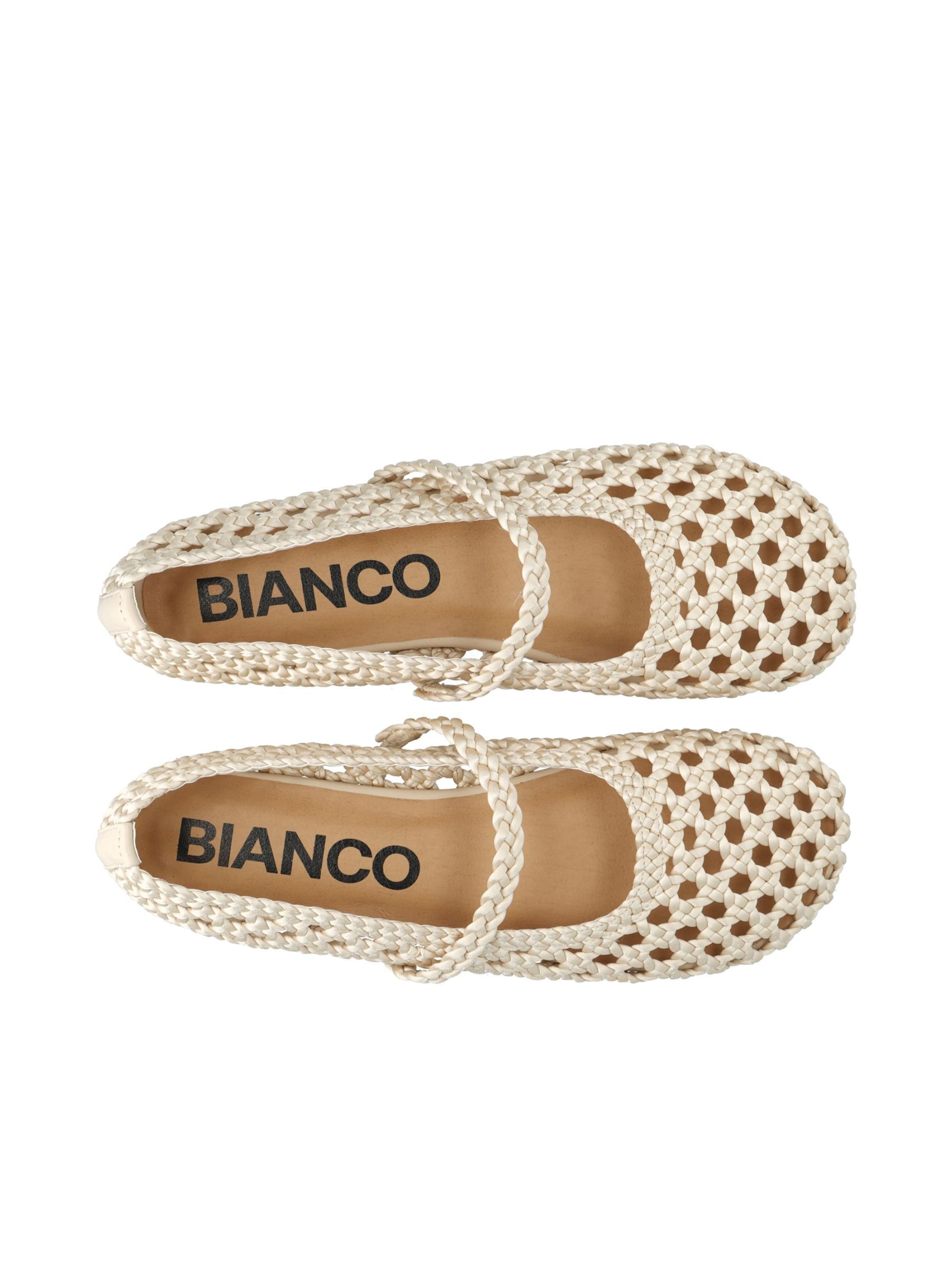 Ballerines à lanières 'Stella' Bianco en blanc