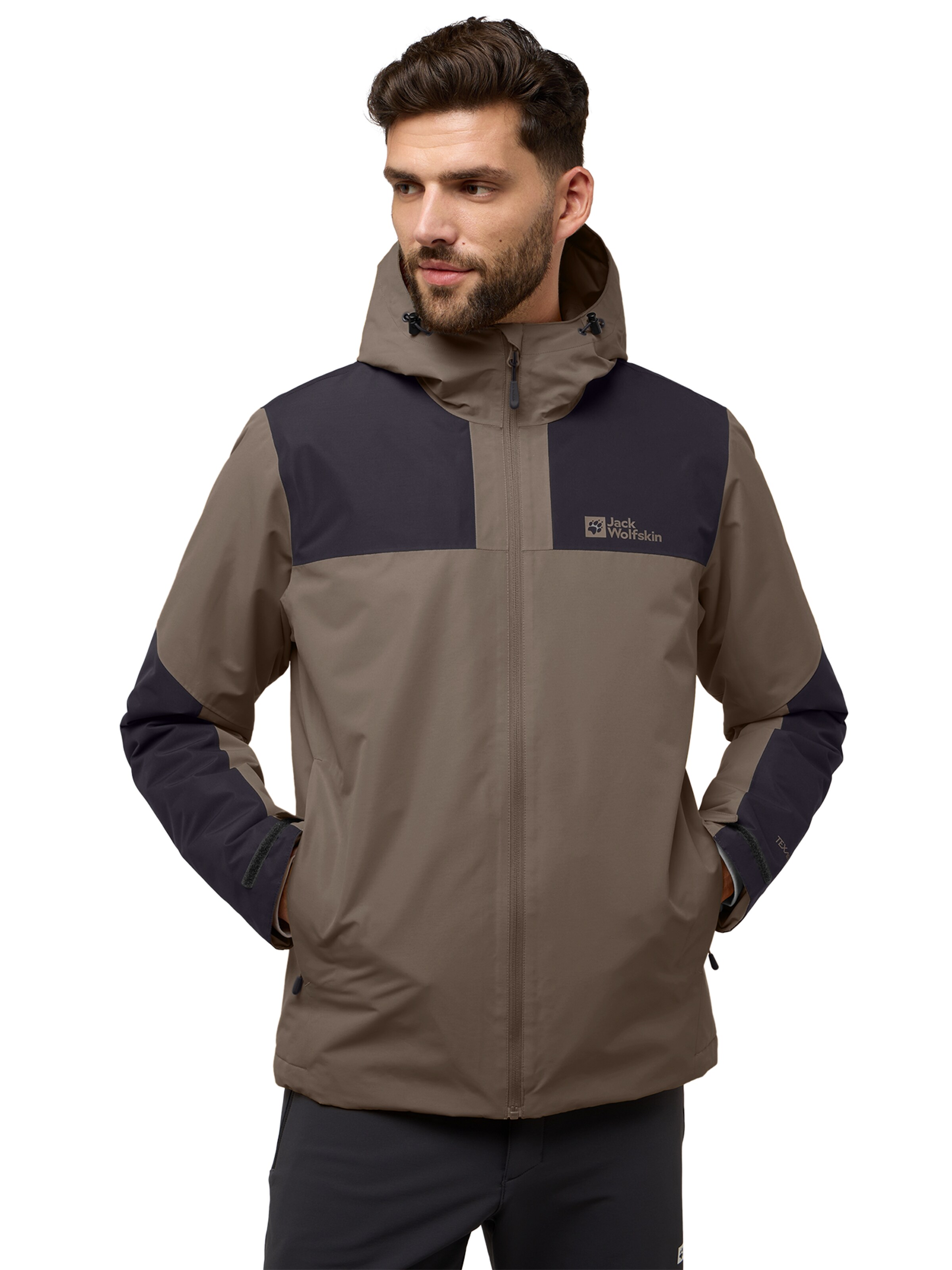 JACK WOLFSKIN Outdoor jacket 'Jasper' in Brown: front