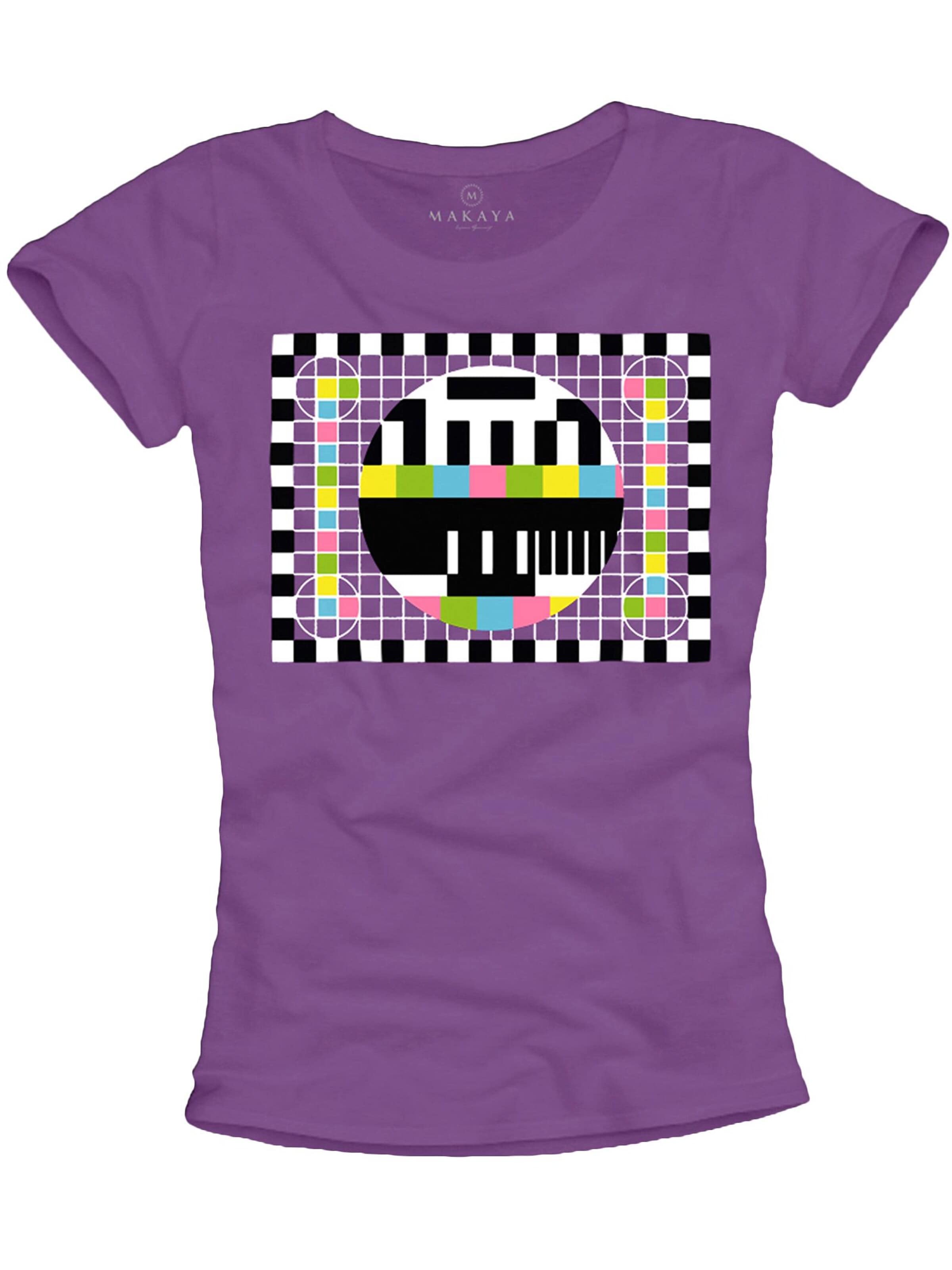 MAKAYA Shirt 'Testbild' in Purple: front