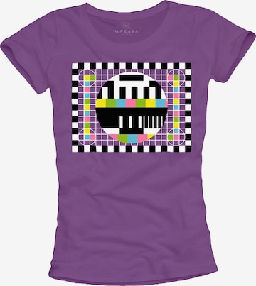 MAKAYA Shirt 'Testbild' in Purple: front