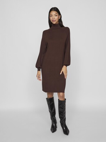 VILA Knitted dress 'VIOstria' in Brown: front