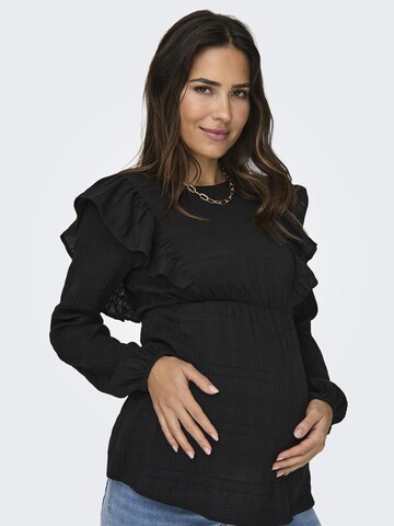 Only Maternity Bluse in Schwarz