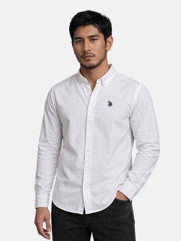 U.S. POLO ASSN. Regular Fit Hemd in Weiß: Vorderseite