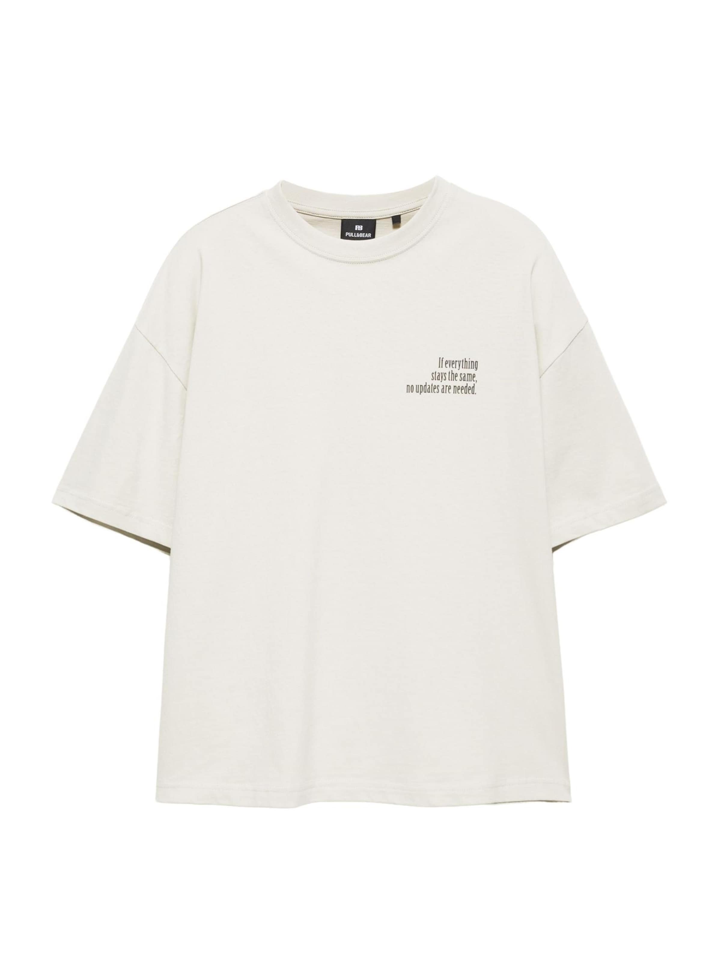 világosszürke / sötétszürke Pull&Bear Póló - XS, Termék nézet