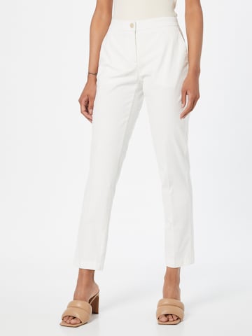BRAX Pleated Pants 'MARON' in White: front