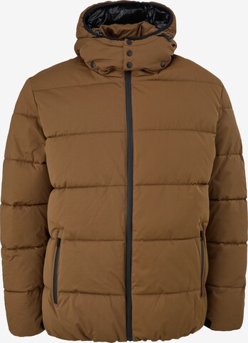 s.Oliver Men Big Sizes Winter Jacket in Brown: front