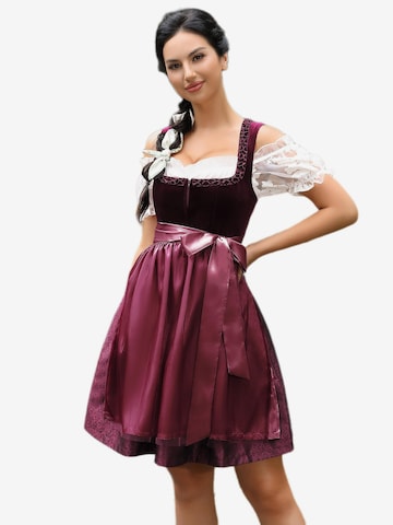 Yesfashion Dirndl in Rot: Vorderseite