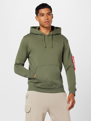 ALPHA INDUSTRIES - Sudadera en verde: frente