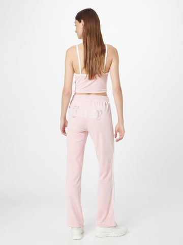 Juicy Couture White Label Loosefit Παντελόνι 'Tina' σε ροζ