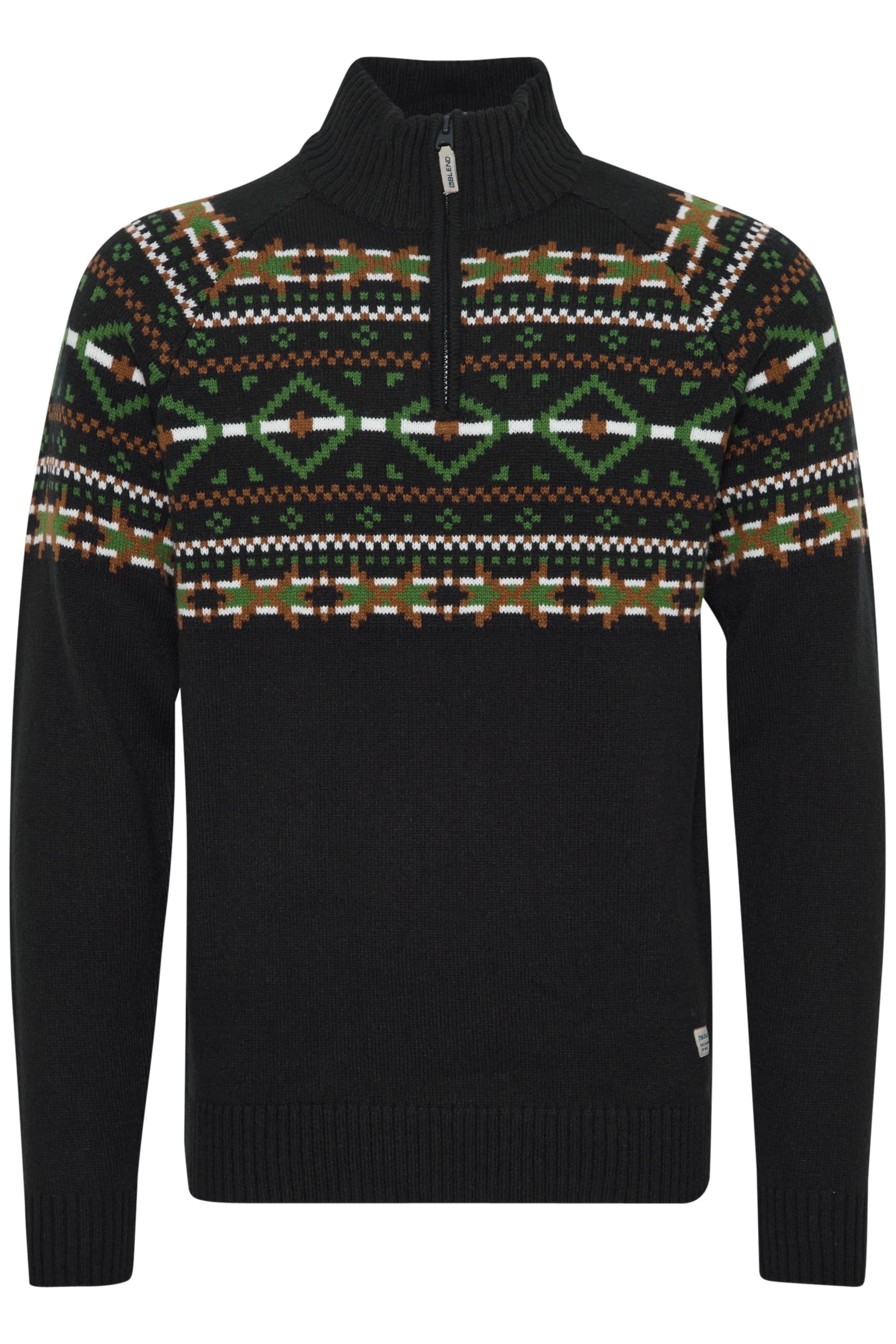 BLEND Trui 'Bhnilo' in Zwart: voorkant