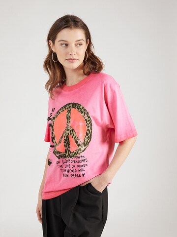 Frogbox Shirt 'Power' in Roze: voorkant