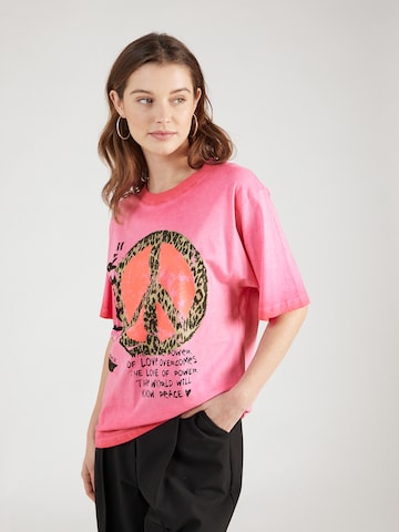 T-shirt 'Power' Frogbox en rose : devant
