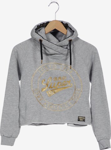 Superdry Sweatshirt & Zip-Up Hoodie in XS in Grey: front