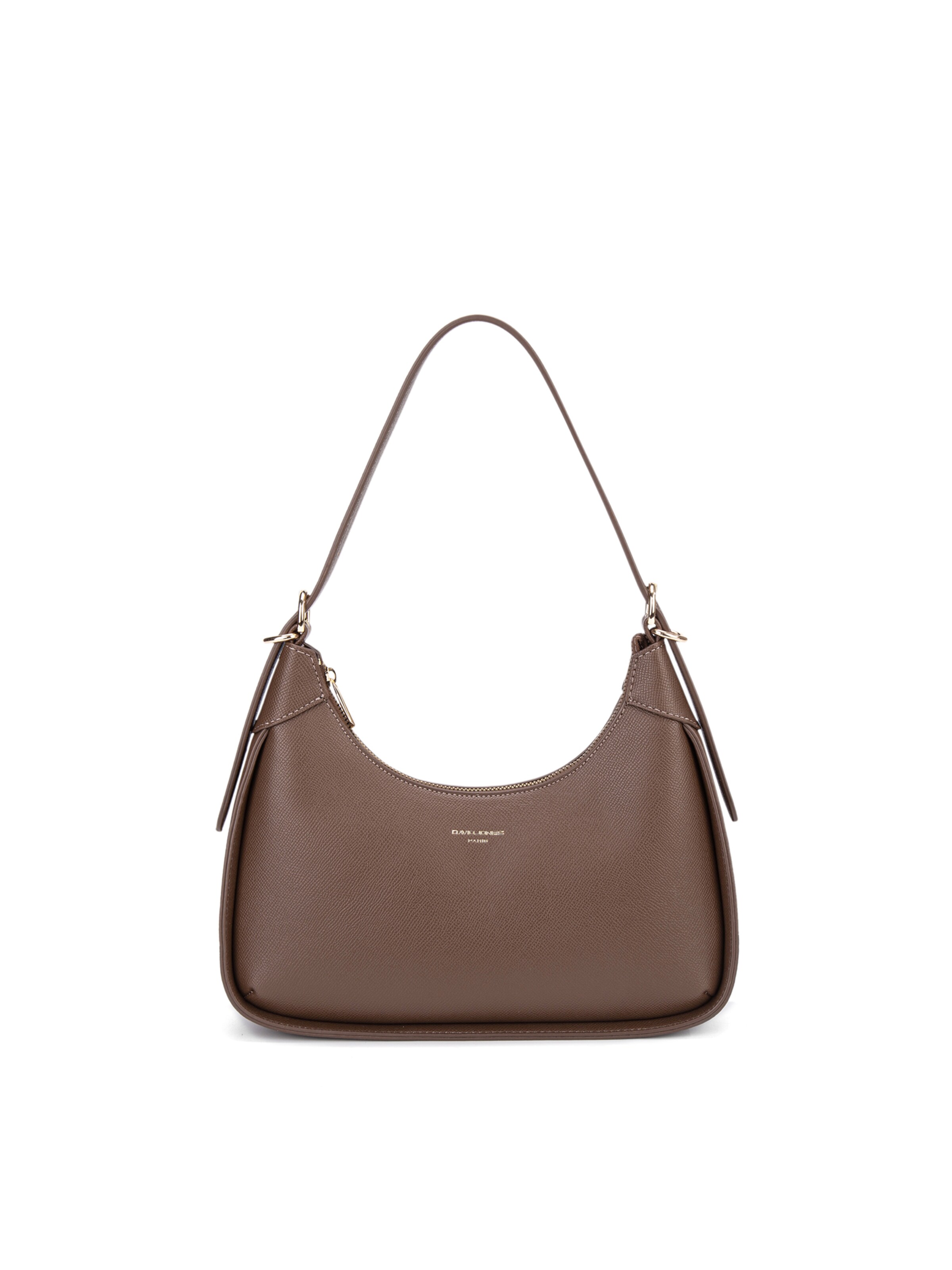 Borsa a spalla 'Borsa a spalla donna pelle vegana PU - Lisandra Elite nera' di David Jones in marrone: frontale