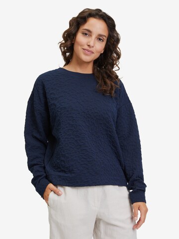 Sweat-shirt Betty & Co en bleu : devant