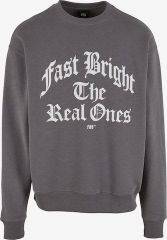 Sweat-shirt 'Fast and Bright Real Ones' Fast & Bright en gris : devant