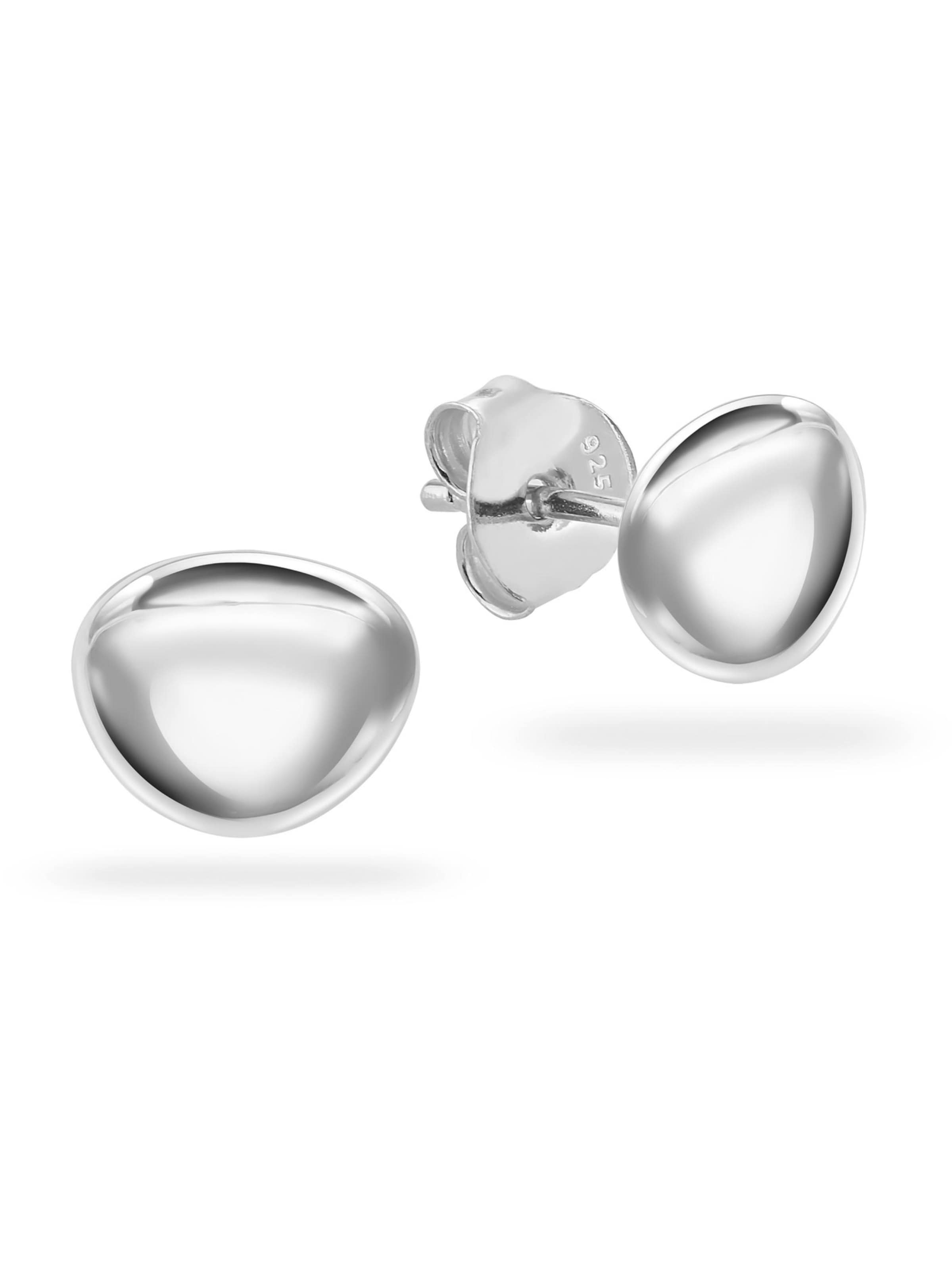 Kamiko Boucles d'oreilles 'PEBBLE' en argent, Vue avec produit