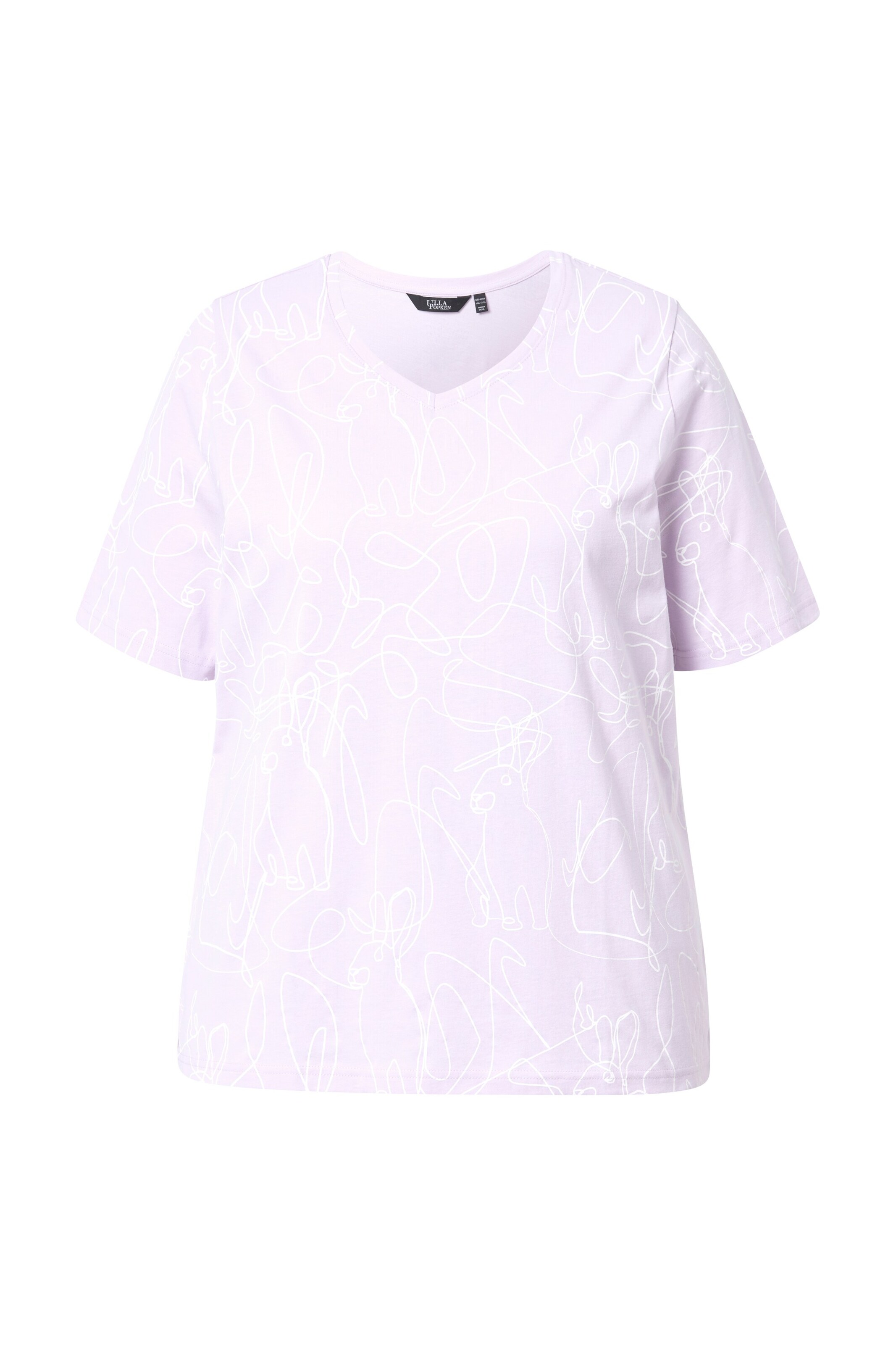 T-shirt Ulla Popken en violet : devant