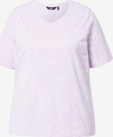 T-shirt Ulla Popken en violet : devant