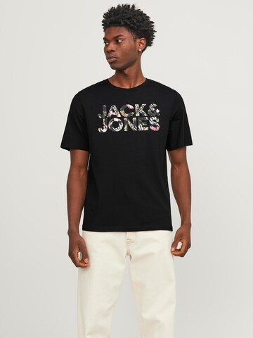 T-Shirt 'JEFF' JACK & JONES en noir : devant