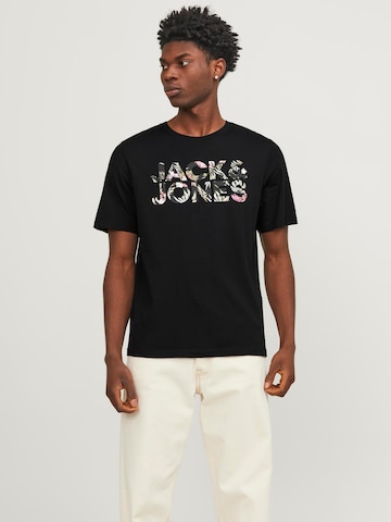 JACK & JONES Majica 'JEFF' | črna barva: sprednja stran