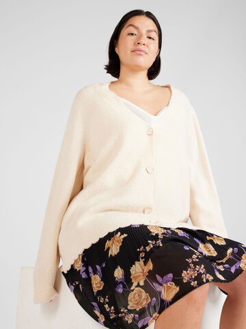 ONLY Carmakoma Knit cardigan 'Rositta' in Beige